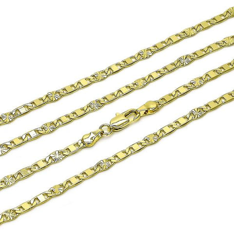 Gargantilla Básica 04.213.0348.24 Oro Laminado, Diseño de Mariner, Diamantado, Dorado
