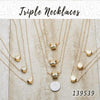 Kit Surtido de 15 Collares de Tres Capas de Oro Laminado al por mayor — SKU 139539