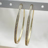 Arete Dormilona 02.156.0538 Oro Laminado, con Micro Pave Blanca, Pulido, Dorado