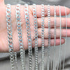 Pulsera Básica 04.420.0026.09 Plata Rodinada, Diseño de Cubana, Pulido, Plateado