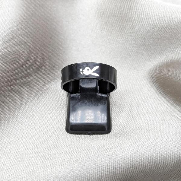 Anillo de Hombre 01.63.0658.10 Acero Inoxidable, Diseño de Estrella y Serpiente, Diseño de Estrella, Esmaltado Negro, Rodinado Negro