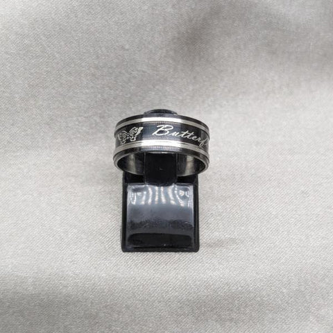 Anillo de Hombre 01.63.0709.06 Acero Inoxidable, Diseño de Flor y Corazon, Diseño de Flor, Pulido, Rodinado Negro