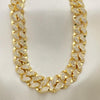 Gargantilla Básica 03.284.0015.24 Oro Laminado, con Micro Pave Blanca, Pulido, Dorado