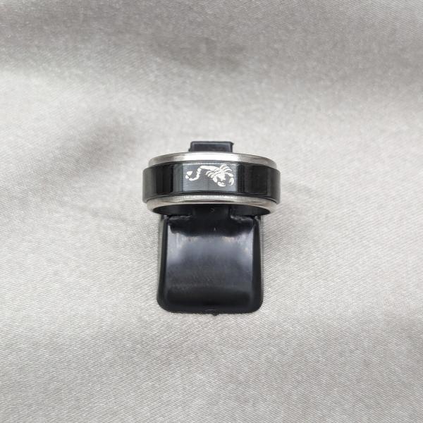 Anillo de Hombre 01.63.0615.06 Acero Inoxidable, Diseño de Trebol de Cuatro Hojas y Escorpion, Diseño de Trebol de Cuatro Hojas, Pulido, Acero