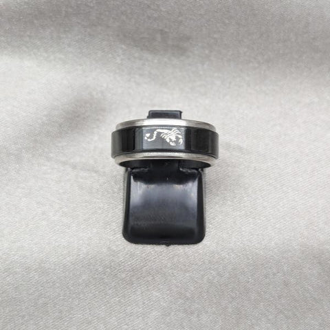 Anillo de Hombre 01.63.0615.06 Acero Inoxidable, Diseño de Trebol de Cuatro Hojas y Escorpion, Diseño de Trebol de Cuatro Hojas, Pulido, Acero