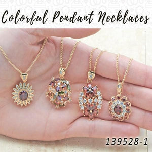 Kit Surtido de 25 Collares con Dije de Colores de Oro Laminado al por mayor — SKU 139528