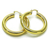 Argolla Grande 02.163.0315.50 Oro Laminado, Diseño de Hueco, Pulido, Dorado