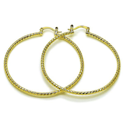 Argolla Grande 02.170.0296.1.50 Oro Laminado, Diamantado, Dorado