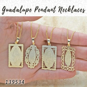 Kit Surtido de 25 Collares con Dije de Guadalupe de Oro Laminado al por mayor — SKU 139534