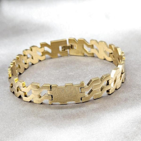 Pulsera Solida 03.63.22955.08 Acero Inoxidable, Pulido, Dorado