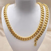 Collar y Pulso 06.116.0032.1 Acero Inoxidable, Diseño de Miami Cubana, Pulido, Dorado