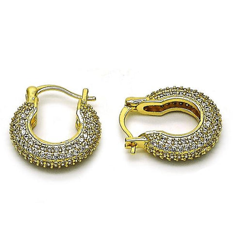 Argolla Pequeña 02.283.0257.20 Oro Laminado, con Zirconia Cubica Blanca, Pulido, Dorado