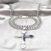 Collar y Pulso 06.63.0304.28 Acero Inoxidable, Diseño de Square Franco, Pulido, Acero
