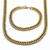 Collar y Pulso 06.278.0016.1 Acero Inoxidable, Diseño de Miami Cubana, Pulido, Dorado