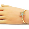Aro Individual 07.282.0047.1 Oro Laminado, Diseño de Estrella, Mate, Tricolor