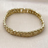 Pulsera Solida 03.213.0378.07 Oro Laminado, Mate, Dorado