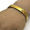 Pulsera con Placa 03.63.1412.08 Acero Inoxidable, Pulido, Dorado