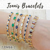Kit Surtido de 12 Pulseras Tennis de Oro Laminado al por mayor — SKU 139466