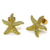 Arete Dormilona 02.282.0069 Oro Laminado, Diseño de Estrella, Mate, Dorado