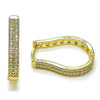 Argolla Huggie 02.283.0127.20 Oro Laminado, con Zirconia Cubica Blanca, Pulido, Dorado