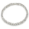 Pulsera Tennis 03.210.0019.1.08 Rodio Laminado, con Zirconia Cubica Blanca, Pulido, Rodinado