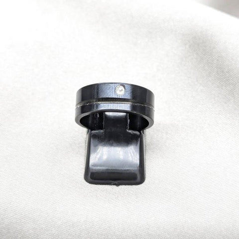 Anillo de Hombre 01.63.0675.08 Acero Inoxidable, con Cristal Blanca, Pulido Negro, Rodinado Negro
