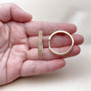 Argolla Huggie 02.195.0356.30 Oro Laminado, con Zirconia Cubica Blanca, Pulido, Dorado