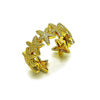 Anillo Elegante 01.341.0165 Oro Laminado, Diseño de Estrella, Mate, Dorado