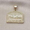 Dije Religioso 05.120.0095 Oro Laminado, Diamantado, Dorado