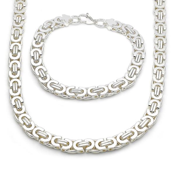 Collar y Pulso 06.116.0057.3 Acero Inoxidable, Pulido, Plateado