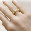 Anillo Elegante 01.341.0166 Oro Laminado, Diseño de Concha, Pulido, Dorado