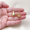 Arete Dormilona 02.282.0024 Oro Laminado, Diseño de Gota, Pulido, Dorado
