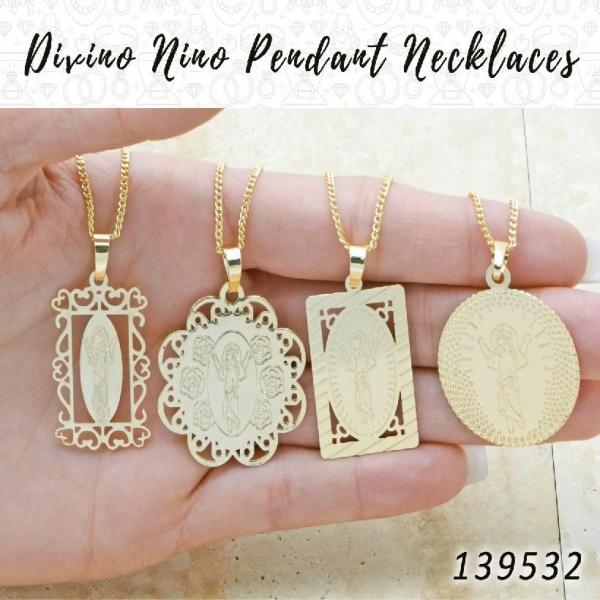 Kit Surtido de 25 Collares con Dije de Divino Niño de Oro Laminado al por mayor — SKU 139532