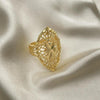 Anillo Elegante 01.233.0030.08 Oro Laminado, Diseño de Arco y Filigrana, Diseño de Arco, Diamantado, Dorado