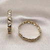 Argolla Huggie 02.204.0054.35 Oro Laminado, con Micro Pave Blanca, Pulido, Dorado