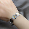Pulsera Elegante 03.63.22991.08 Acero Inoxidable, Diseño de Amor, Pulido, Dos Tonos