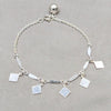 Pulsera Elegante 03.409.0080.08 Plata Rodinada, Diseño de Square Franco, Pulido, Plateado