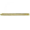 Pulsera Solida 03.100.0073.08 Oro Laminado, Diseño de Corazon, Diamantado, Dorado