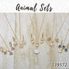 Kit Surtido de 18 Juegos de Aretes, Dijes y Collares de Animales de Oro Laminado al por mayor — SKU 139572