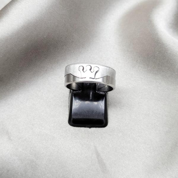 Anillo de Hombre 01.63.0715.10 Acero Inoxidable, Diseño de Doble y Calavera, Diseño de Doble, Pulido, Acero