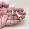 Arete Dormilona 02.428.0039 Oro Laminado, Diseño de Gota y Hueco, Diseño de Gota, Pulido, Dorado