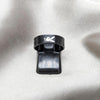Anillo de Hombre 01.63.0658.08 Acero Inoxidable, Diseño de Calavera, Esmaltado Negro, Rodinado Negro
