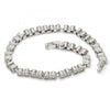 Pulsera Tennis 03.210.0019.1.08 Rodio Laminado, con Zirconia Cubica Blanca, Pulido, Rodinado