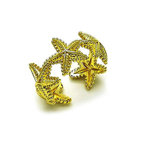 Anillo Elegante 01.341.0173 Oro Laminado, Diseño de Estrella, Pulido, Dorado