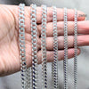 Pulsera Básica 03.420.0003.07 Plata Rodinada, Diseño de Miami Cubana, Pulido, Plateado