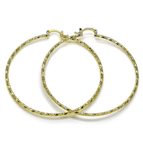 Argolla Extra Grande 02.170.0523.1.70 Oro Laminado, Diamantado, Dorado