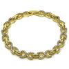 Pulsera Tennis 03.283.0458.07 Oro Laminado, Diseño de Infinito y Besos y Abrazos, Diseño de Infinito, con Zirconia Cubica Blanca, Pulido, Dorado