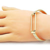 Aro Individual 07.282.0015.05 Oro Laminado, Diseño de Hebillas de Cinturon, Diamantado, Dorado