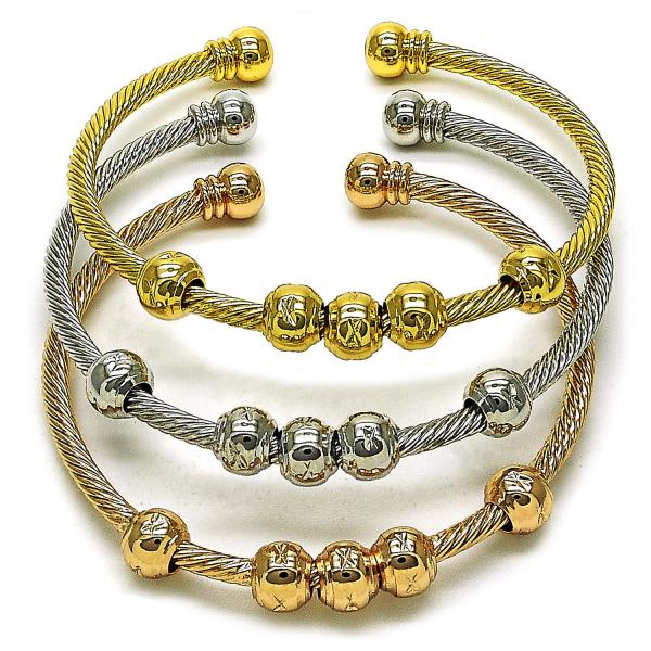 Aro Trio 07.282.0024 Oro Laminado, Diamantado, Tricolor