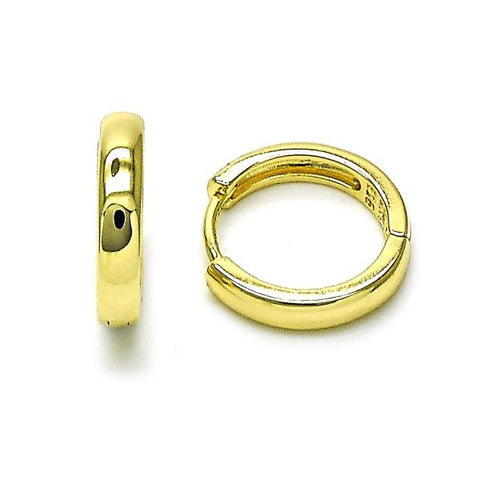 Argolla Huggie 02.213.0703.16 Oro Laminado, Pulido, Dorado